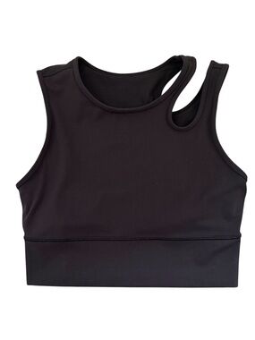 Lululemon Black Mastered Motion Crop Tank Bra Top Size 8